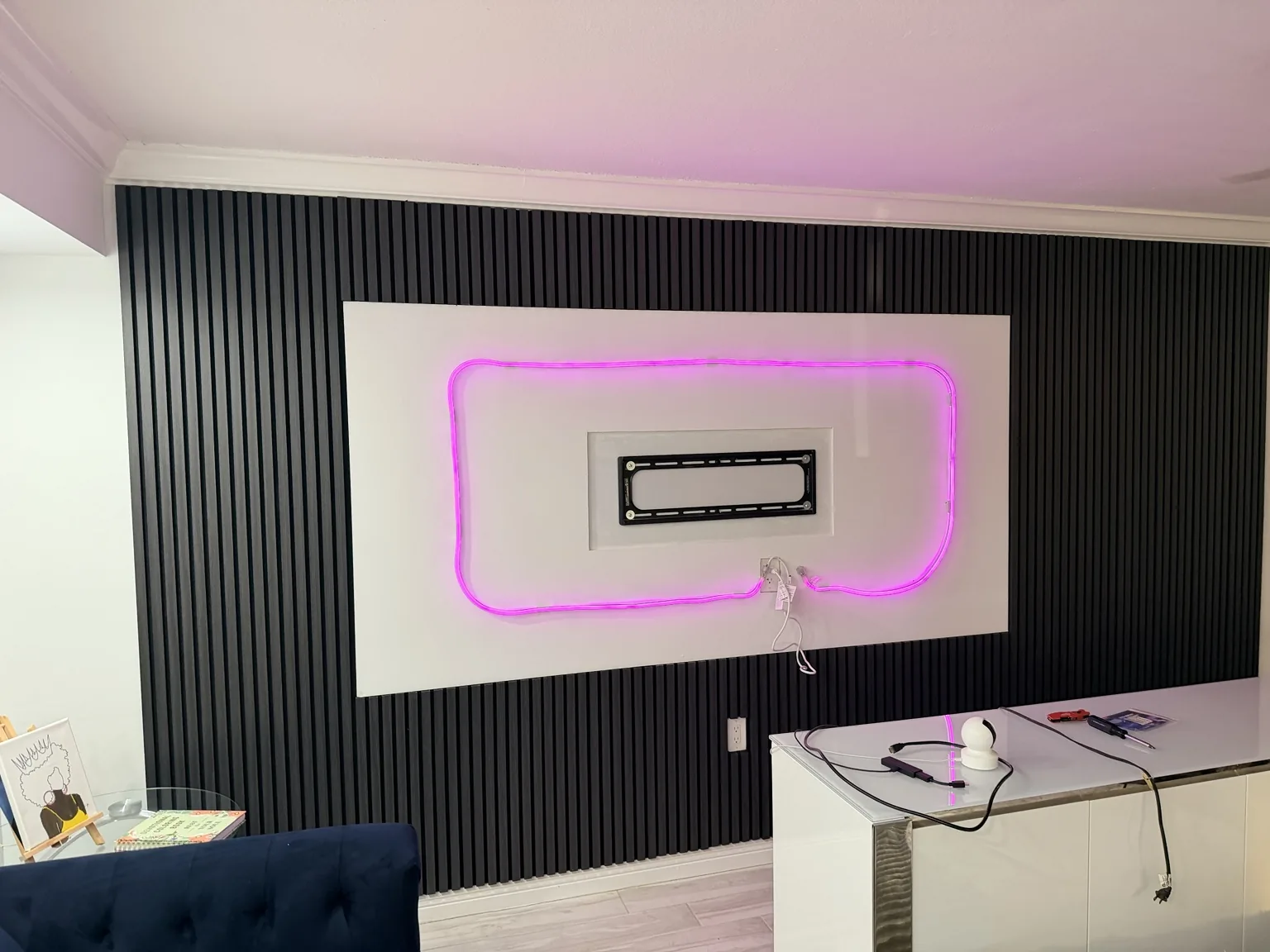 Custom TV accent wall